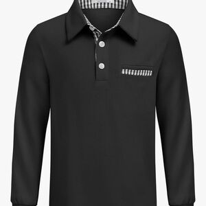 Stylish Black Kids Button Down Shirt